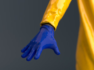 biohazard protective hazmat suit 3Dモデル