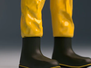 biohazard protective hazmat suit 3D Model
