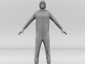 biohazard protective hazmat suit 3Dモデル