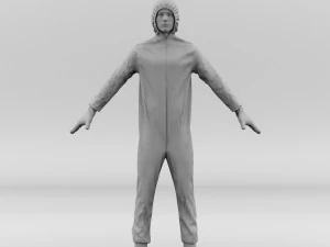 biohazard protective hazmat suit 3D Model