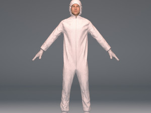 biohazard protective hazmat suit 3Dモデル