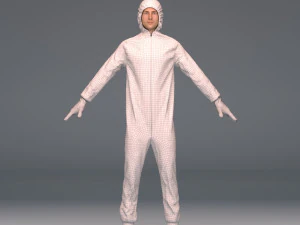 biohazard protective hazmat suit 3D Model