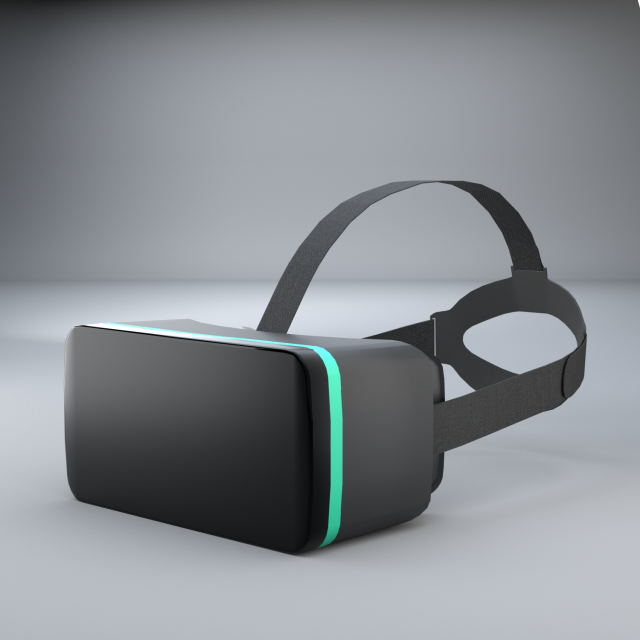 vr goggles headset simple 3D Model .c4d .max .obj .3ds .fbx .stl .blend 