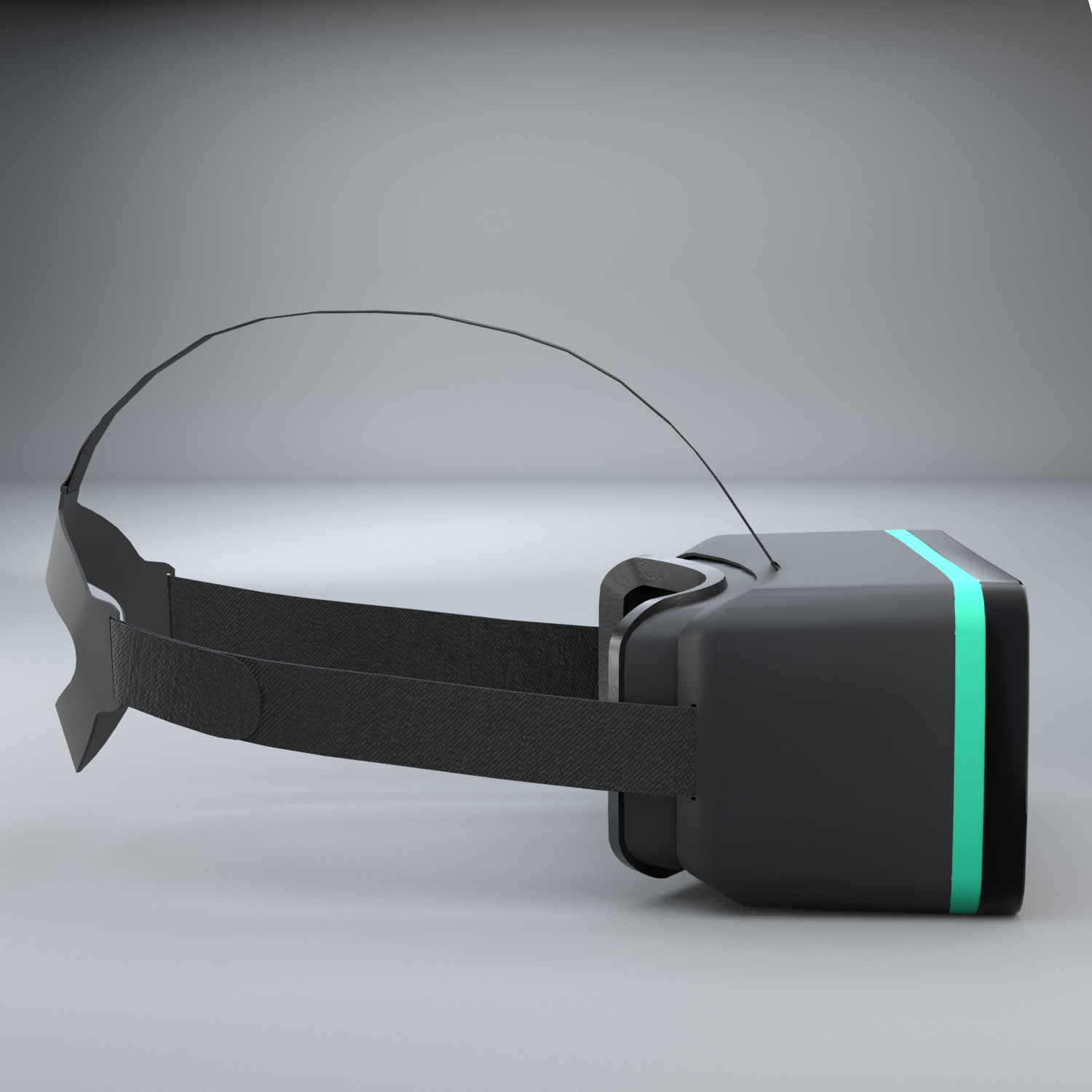 VR Goggles Headset Simple Free 3D Model in Gadgets 3DExport