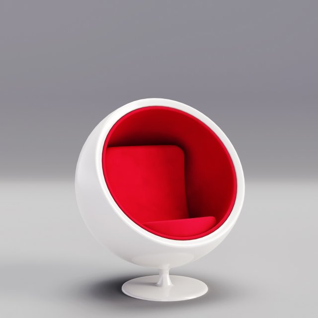 chair ball furniture cartoon hi tech style Modèle 3D .c4d .max .obj .3ds .fbx .stl .blend 