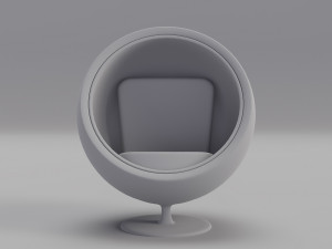 chair ball furniture cartoon hi tech style Modèle 3D