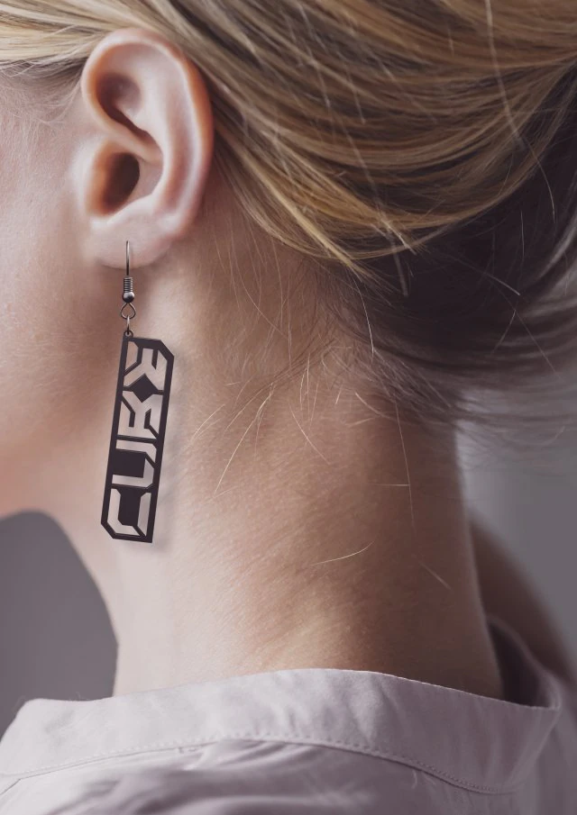 cube cyberpunk earrings pendant jewelry design 3D Print Model .c4d .max .obj .3ds .fbx .stl .blend 