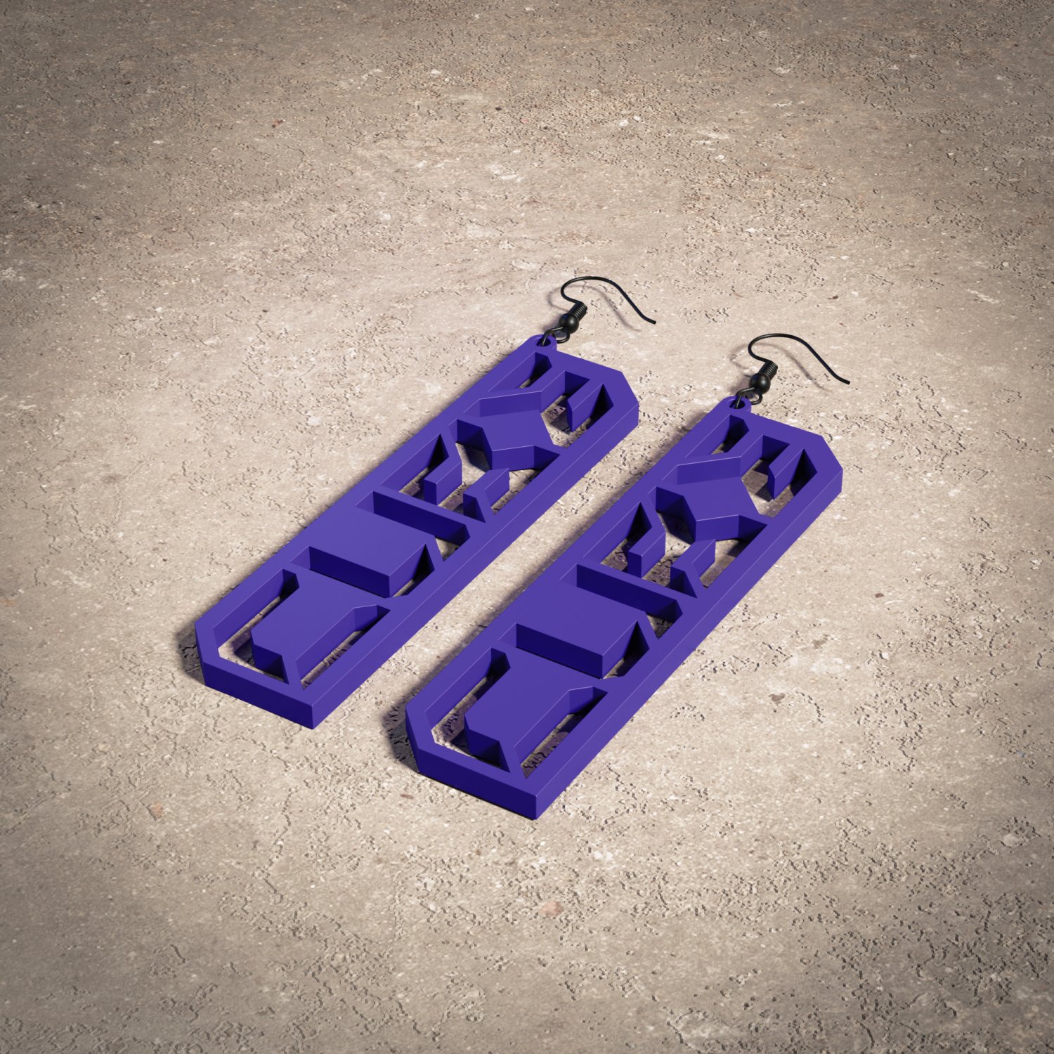 LV Earrings with keys and lock | 3D Print Model