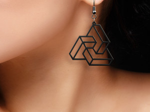 impossible shapes 2 earrings pendant jewelry design 3D Print Model