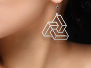 impossible shapes 2 earrings pendant jewelry design Modèles 3D en vedette