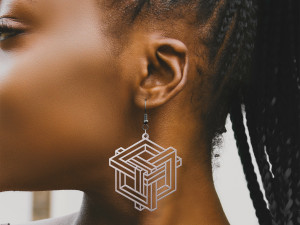 impossible shapes 3 earrings pendant jewelry design Model Cetak 3D