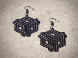 impossible shapes 3 earrings pendant jewelry design Model Cetak 3D
