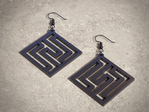 earrings pendant with geometric shapes ornament for 3d print 3D Print Model