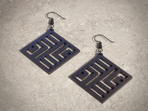 earrings pendant with geometric shapes ornament 2 for 3d print Modelo de Impressão 3D