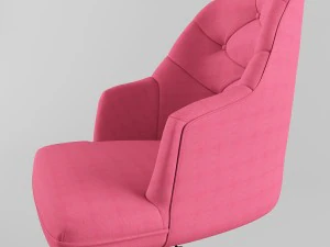 tufted desk chair 3D Model