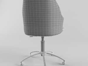 tufted desk chair Modelo 3D