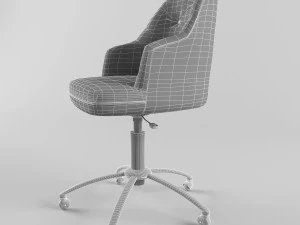 tufted desk chair 3D Model