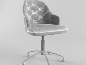 tufted desk chair Modelo 3D