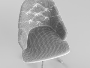 tufted desk chair Modelo 3D