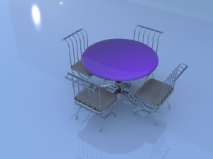 table and chair 3D Model