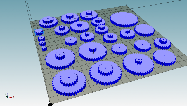 a set of gears 3D Принт Модель .c4d .max .obj .3ds .fbx .stl .blend 