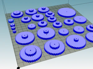 un ensemble d'engrenages Modèles 3D en vedette
