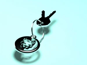 porte-cl&eacute;s pitbull Modèle 3D