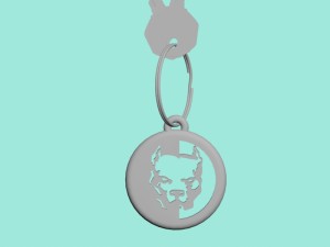 keychain pitbull Modelo 3D