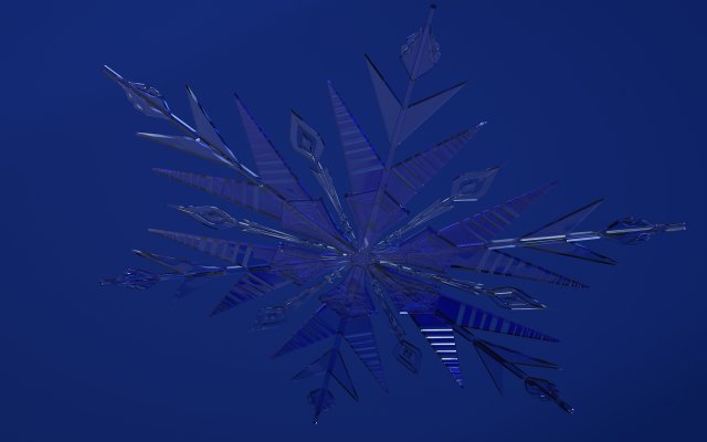 frozen snowflakes 3Dモデル .c4d .max .obj .3ds .fbx .stl .blend 