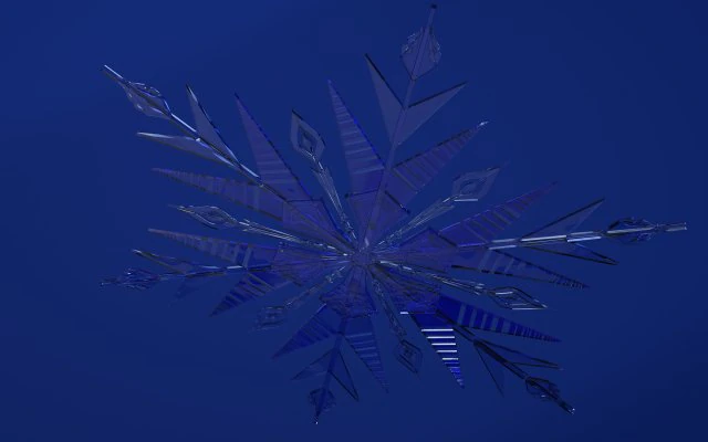 frozen snowflakes 3D Model .c4d .max .obj .3ds .fbx .stl .blend
