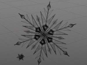 frozen snowflakes 3Dモデル