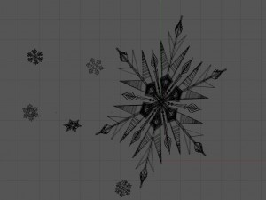 frozen snowflakes 3Dモデル