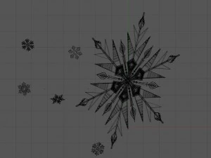 frozen snowflakes 3D Model