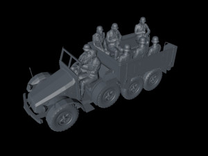 ww2 german krupp protze sdkfz 70 soldiers part 1 Modelo de Impressão 3D