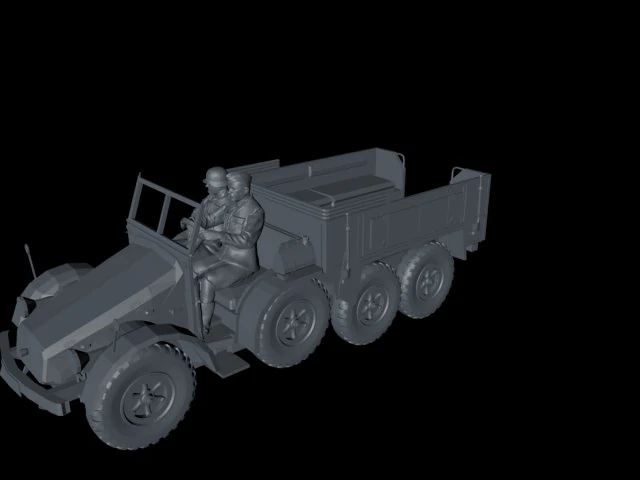 ww2 german krupp protze sdkfz 70 soldiers part 2 3D Print Model .c4d .max .obj .3ds .fbx .stl .blend