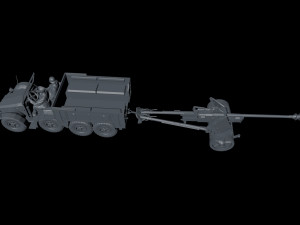 ww2 german krupp protze sdkfz 70 pak 40 soldiers part3 Modèles 3D en vedette