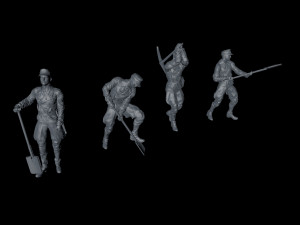 ww2 german soldiers pioniere part 2 Modèle 3D