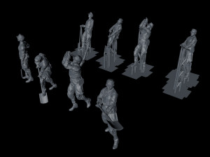 ww2 german soldiers pioniere part 2 Modelo 3D