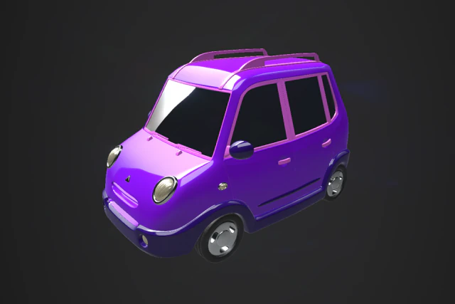 cartoon car 3D Model .c4d .max .obj .3ds .fbx .stl .blend 