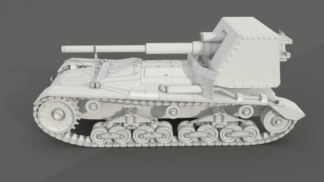 tank ansaldo 90mm l53 3D Model .c4d .max .obj .3ds .fbx .stl .blend