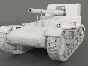 tank ansaldo 90mm l53 3D Model