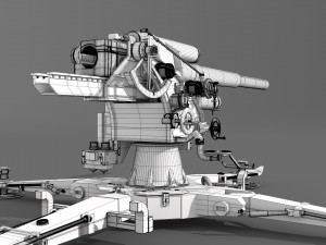 canion flak 18 88mm 3D Модель