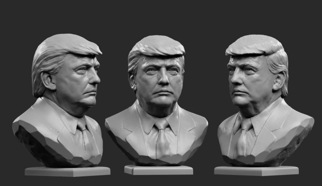 donald trump 3D Print Model .c4d .max .obj .3ds .fbx .stl .blend