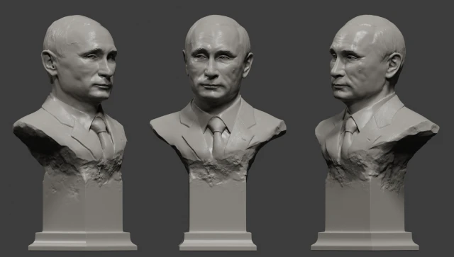 putin vladimir 3D Model .c4d .max .obj .3ds .fbx .stl .blend 