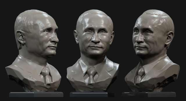 putin vladimir smile 3D Model .c4d .max .obj .3ds .fbx .stl .blend 