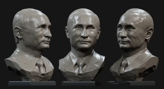 putin vladimir smile 3D Model .c4d .max .obj .3ds .fbx .stl .blend 
