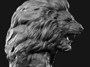 lion face 3D Model