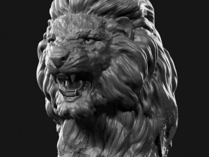 lion face Modello 3D