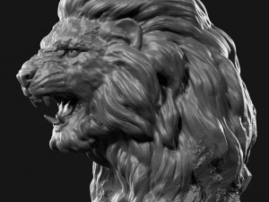 lion face Modello 3D