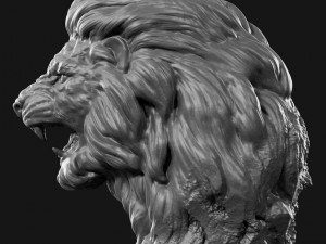 lion face Modello 3D